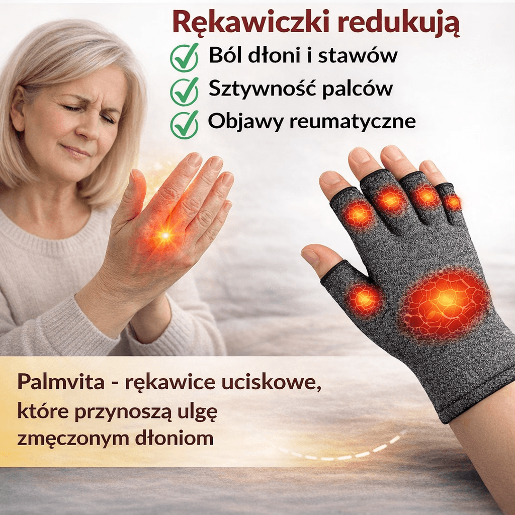 Palmvita – rękawice uciskowe na ból dłoni, sztywność i zmęczenie rąk